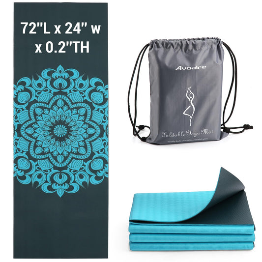 Avoalre Foldable Travel Yoga Mat Print