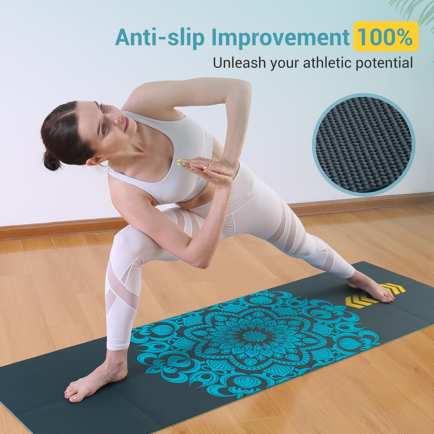 Avoalre Foldable Travel Yoga Mat Print