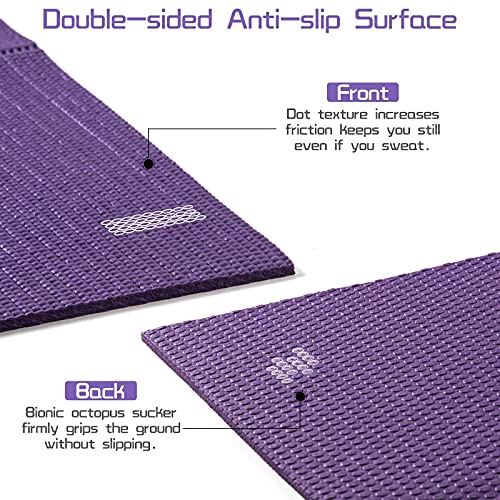 Yoga Mat-Purple 68 x 24 x 1/4 – Avoalre